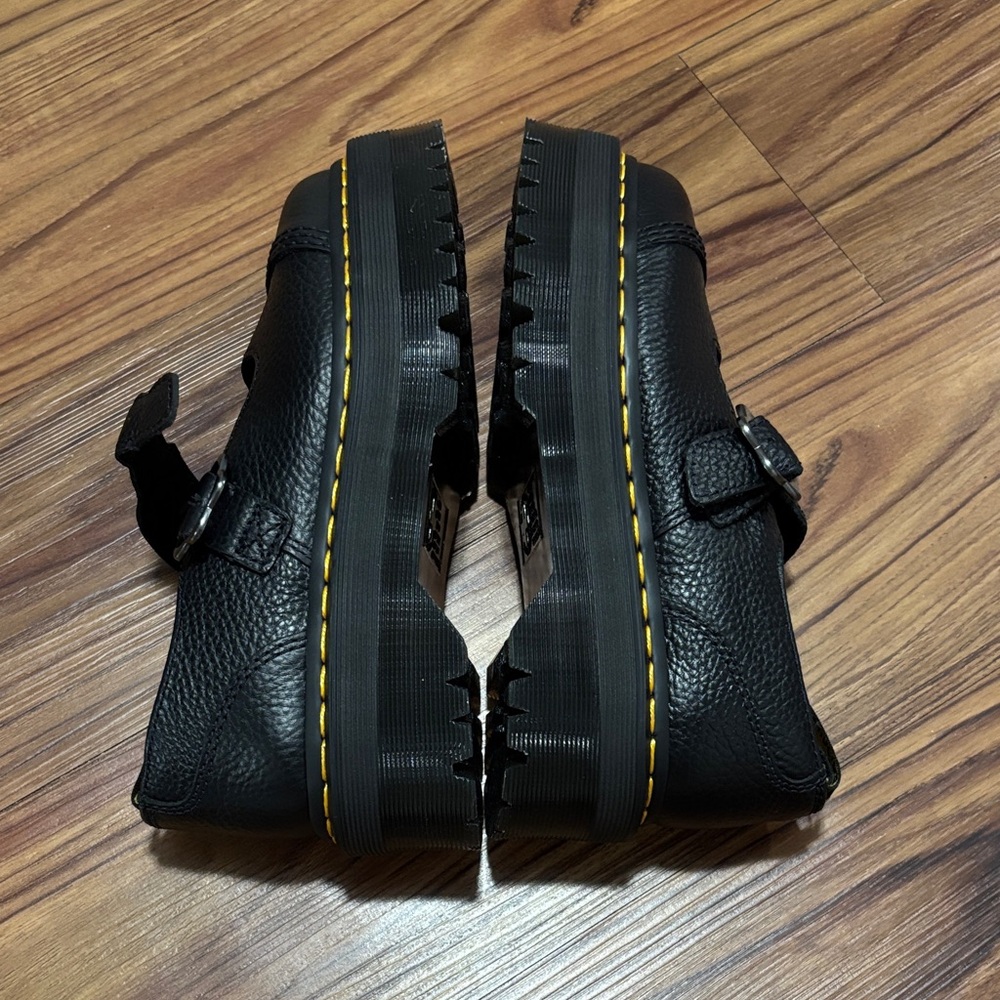 Dr. Martens Mary Janes Flower Buckle Leather Platform Shoes - Picture 3 of 3